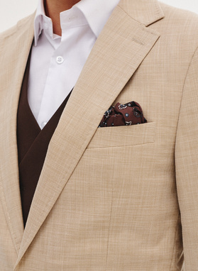 Casualowa marynarka męska w kolorze beżowym