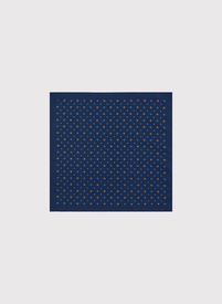 Granatowa poszetka męska w kolorowy mikrowzór