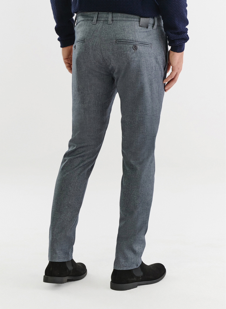 Granatowe casualowe spodnie męskie