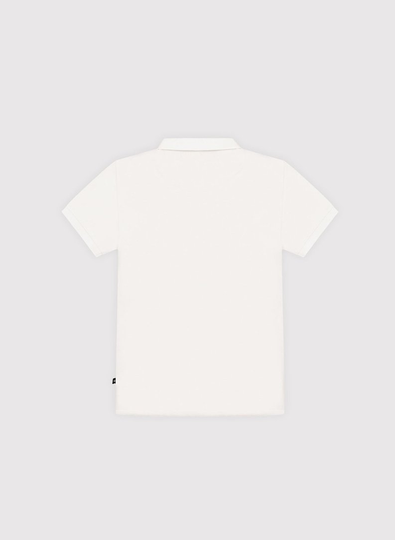 Biały t-shirt polo z bawełny