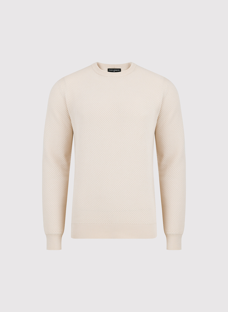 Jasnobeżowy sweter męski