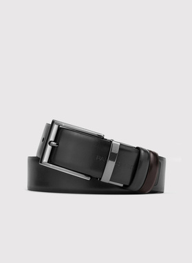 Dwustronny skórzany pasek męski