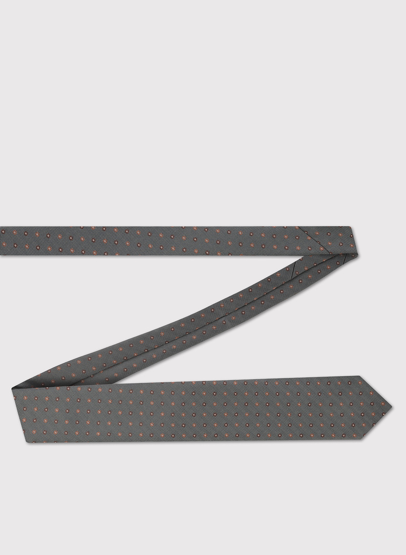 Zielony krawat w kwiaty