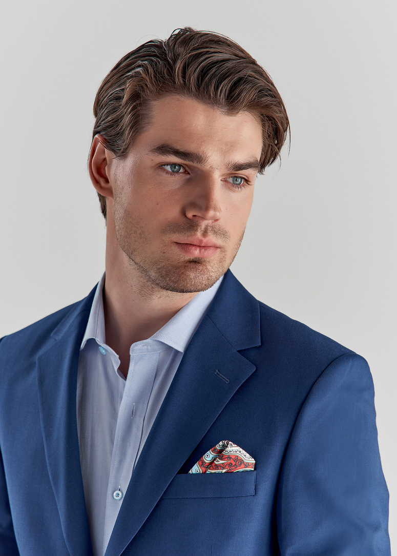 Granatowa marynarka garniturowa P22SF-3G-019-G-S