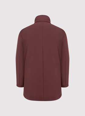 Bordowa kurtka puchowa