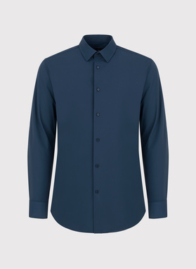 Gładka koszula męska w kolorze granatowym