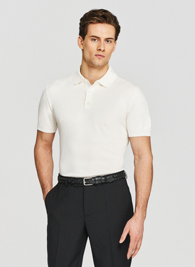 Ecru polo męskie