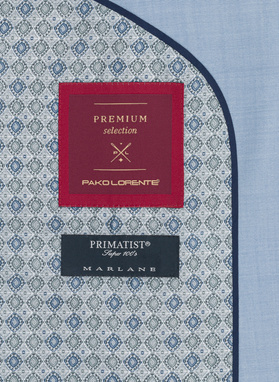 Błękitny męski garnitur