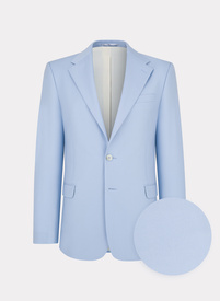 Błękitna wełniana marynarka garniturowa