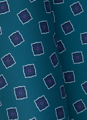 Granatowa poszetka męska ze wzorem na całej powierzchni