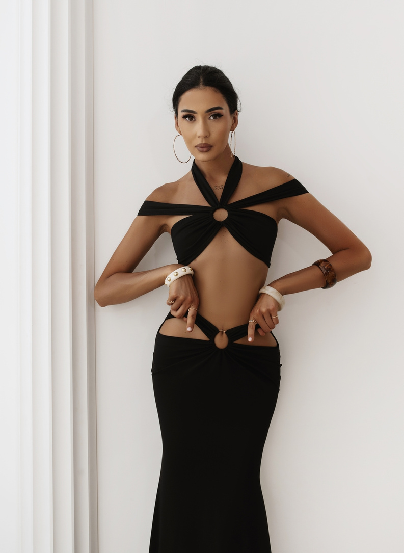 Długa sukienka TULUM DRESS czarna