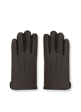 Skórzane brązowe rękawiczki męskie PPLM9-RX-001-A