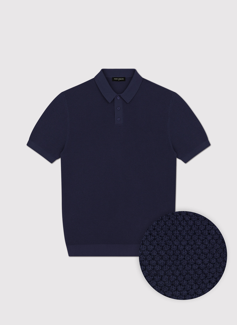 Swetrowe polo w kolorze granatowym