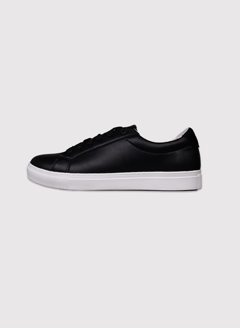 Skórzane czarne sneakersy męskie