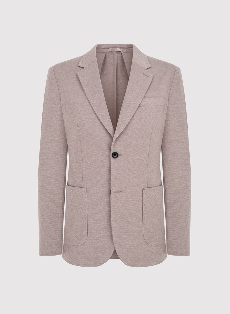 Beżowa marynarka melanż