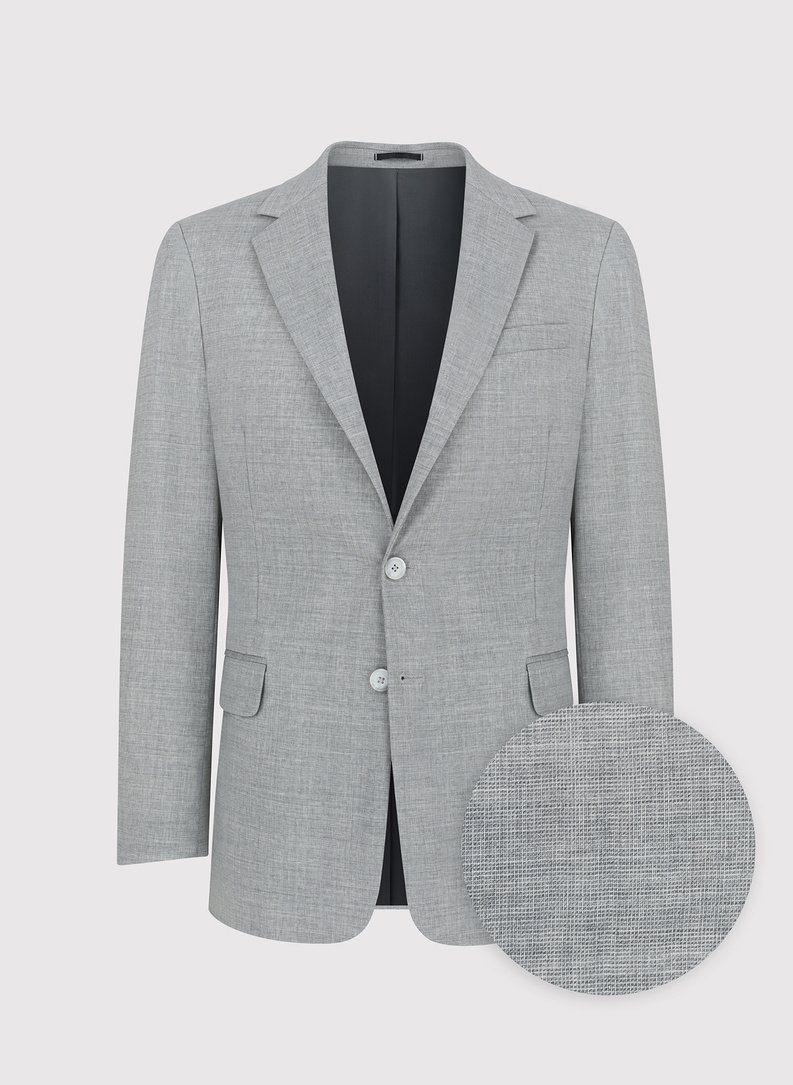 Szara marynarka męska z wełną