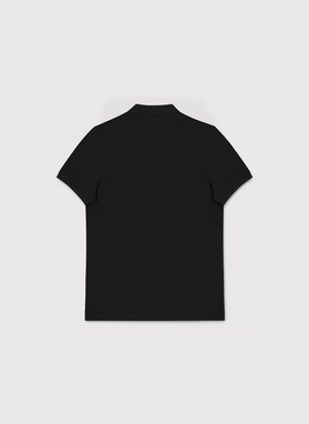 Czarne męskie polo z bawełny