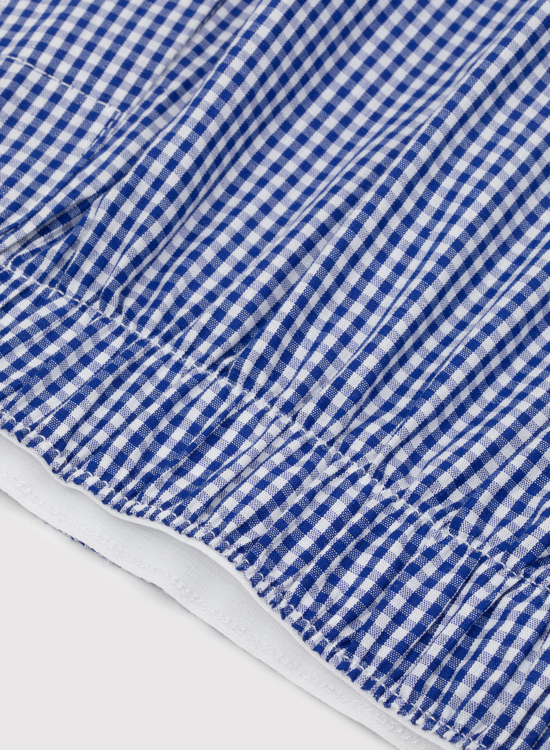 Zestaw bawełnianych bokserek męskich w drobną kratkę