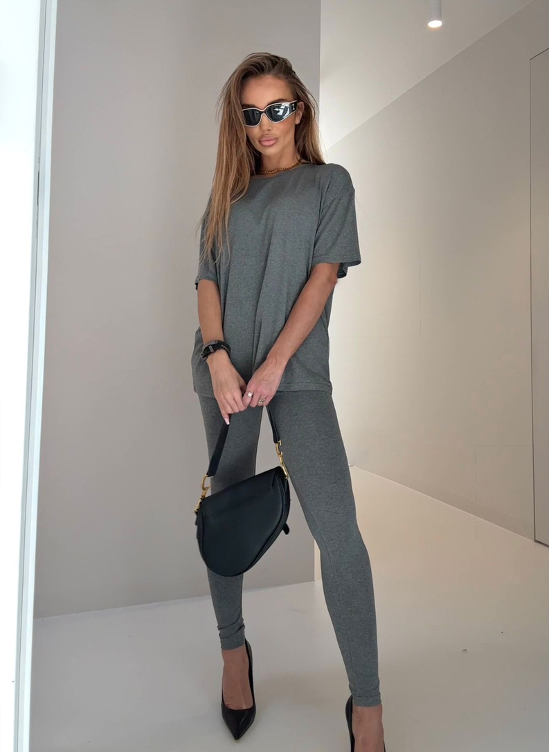 Komplet damski SARA DROP ciemnoszary