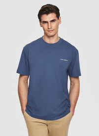 Bawełniany t-shirt oversize w kolorze niebieskim