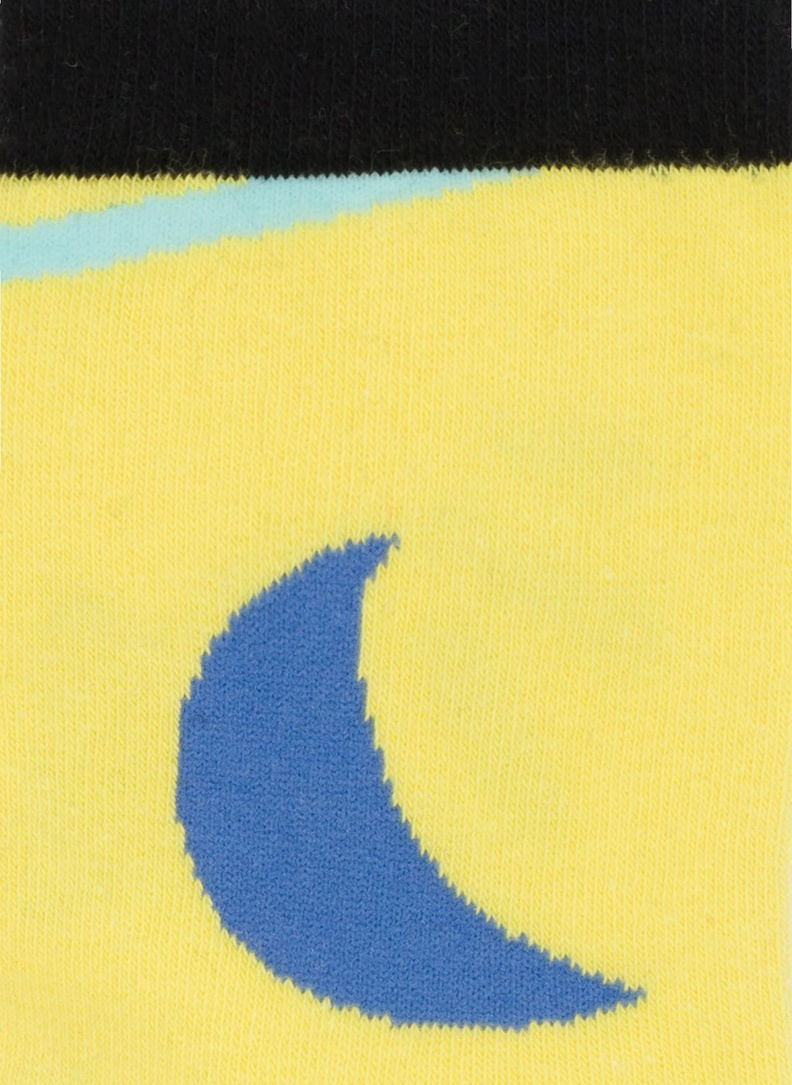 Żółte skarpetki w abstrakcyjny wzór DDTS9-SX-469-Y