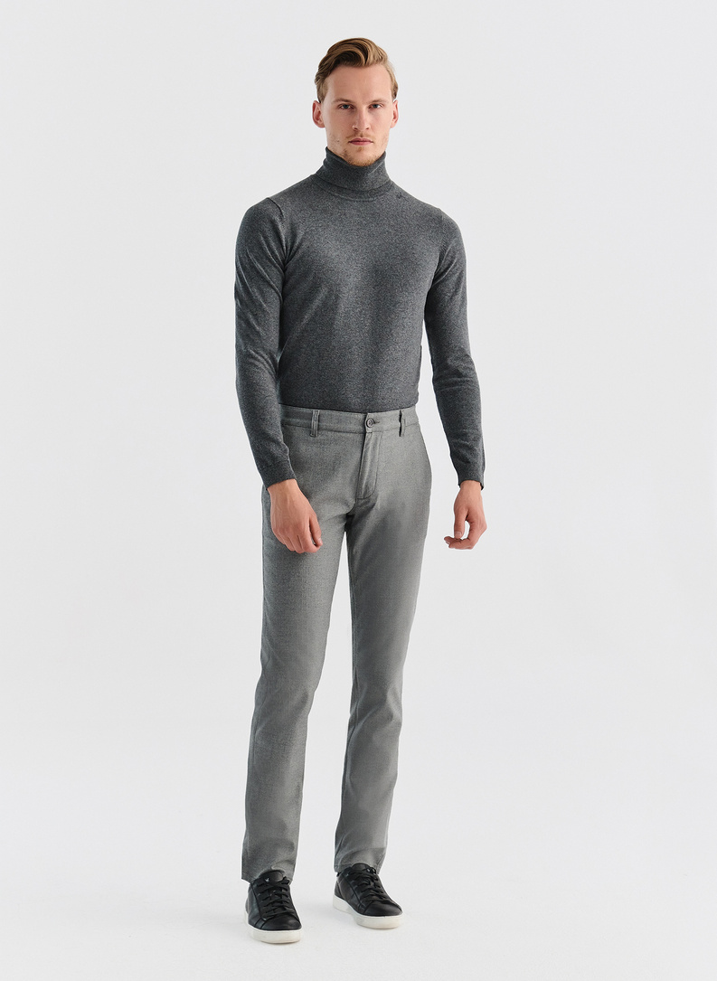 Szare casualowe spodnie męskie