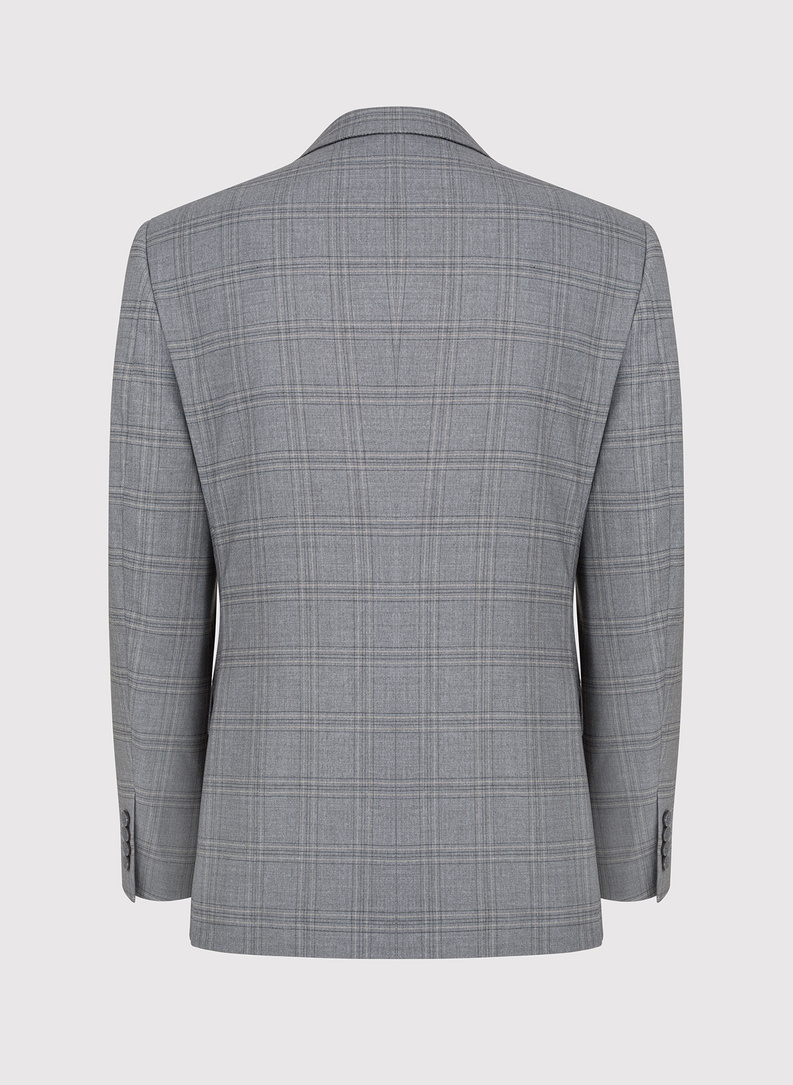 Szara marynarka casualowa w kratę