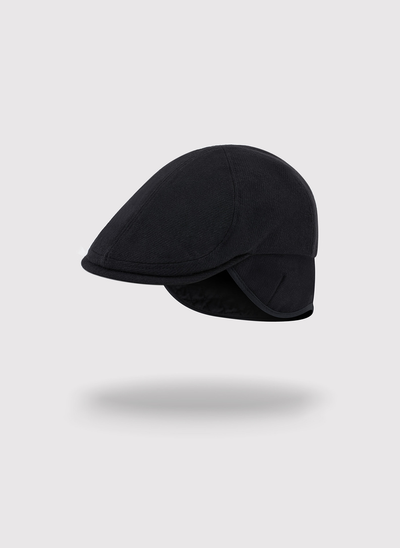 Czarny kaszkiet męski