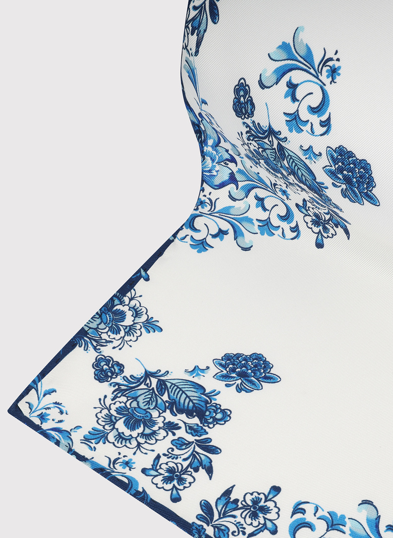 Biała poszetka męska folklor