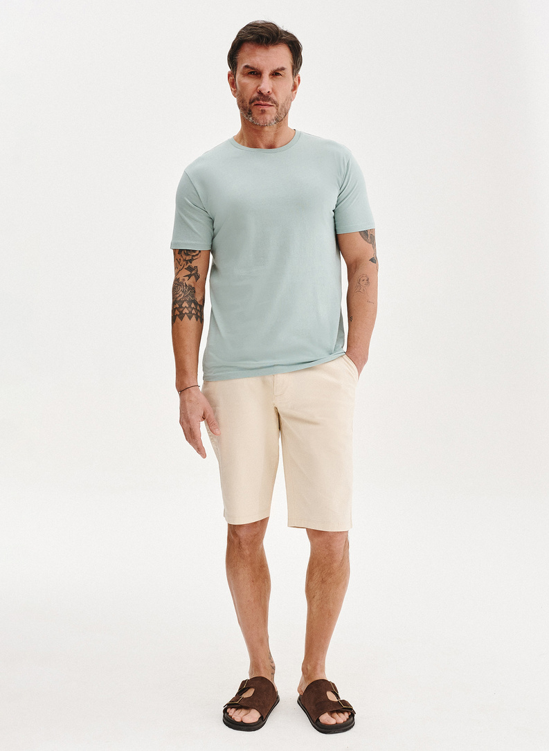 Bawełniany zielony t-shirt