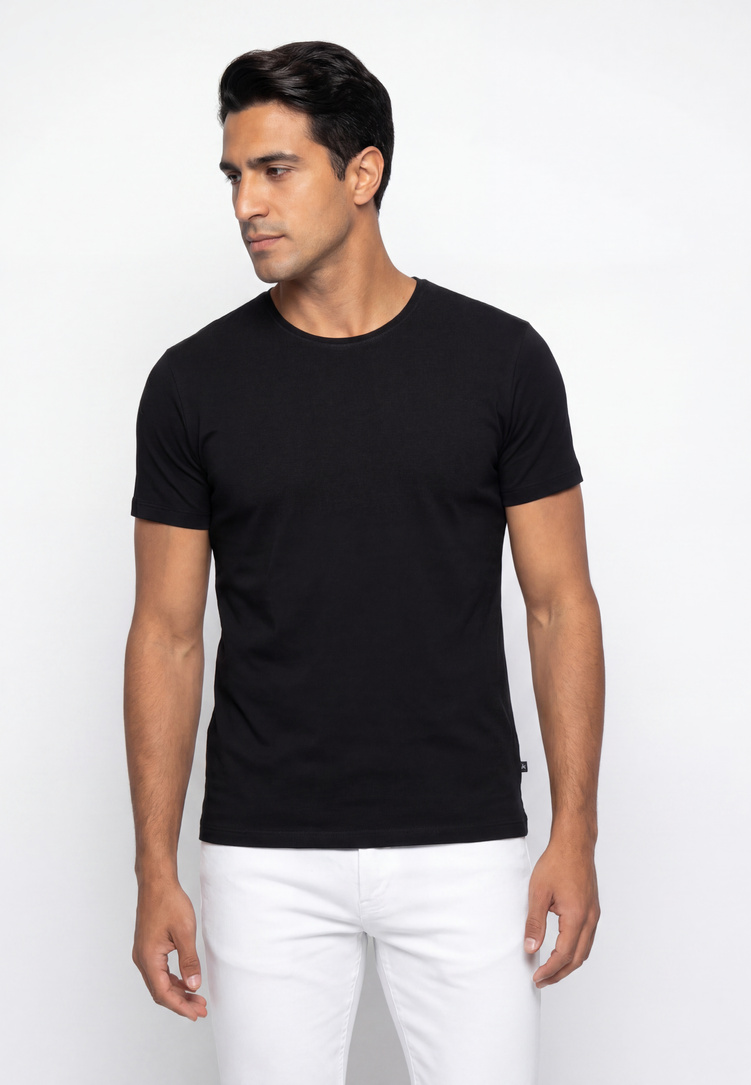 Czarny t-shirt męski