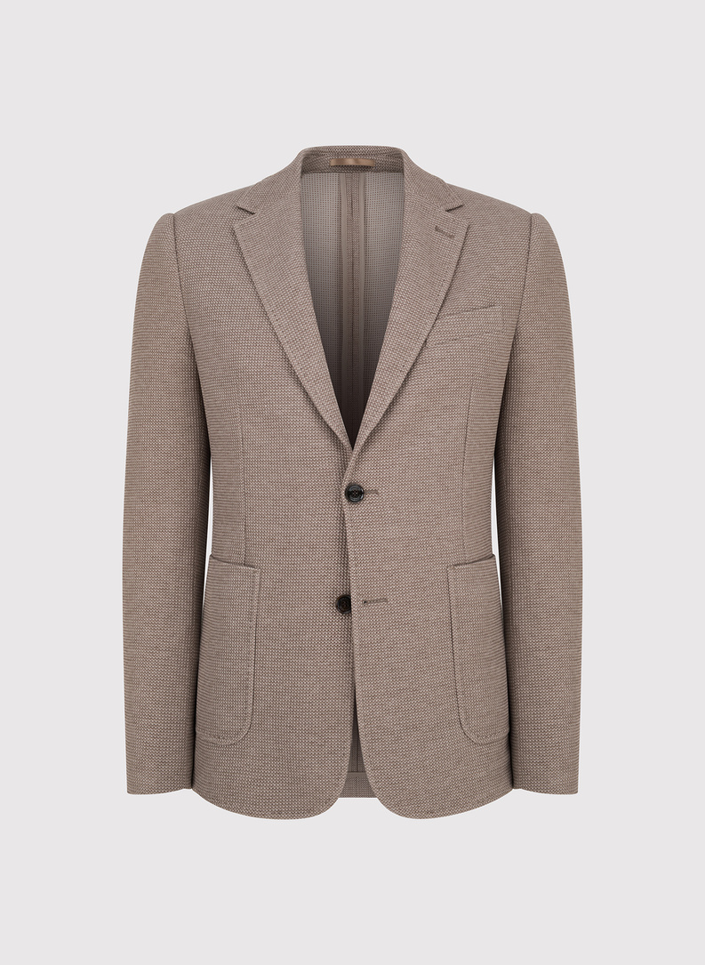 Brązowa marynarka z dzianiny