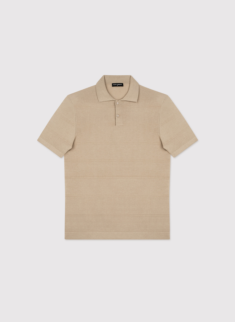 Beżowe polo swetrowe