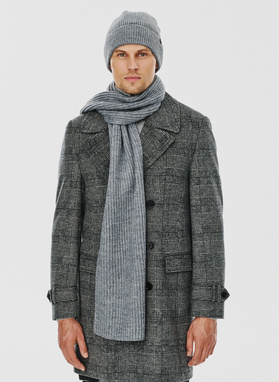 Szalik męski w kolorze szarym