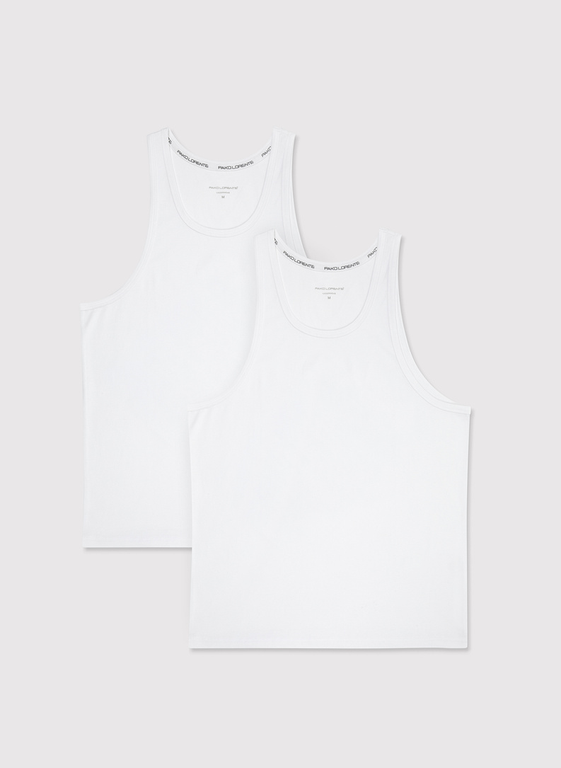 Tank top w białym kolorze, dwupak