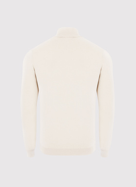 Biały gładki golf męski