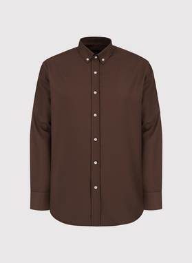 Brązowa bawełniana koszula męska