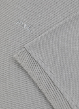 Gładki t-shirt polo w szarym kolorze