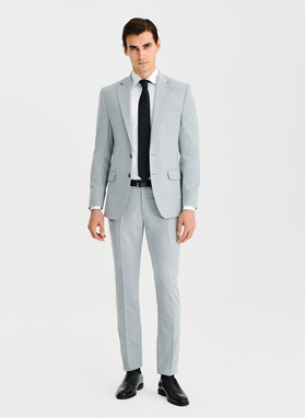 Szara marynarka garniturowa