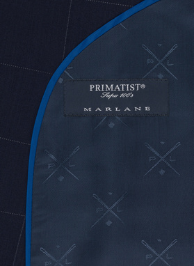 Dwurzędowa marynarka garniturowa w subtelną kratę