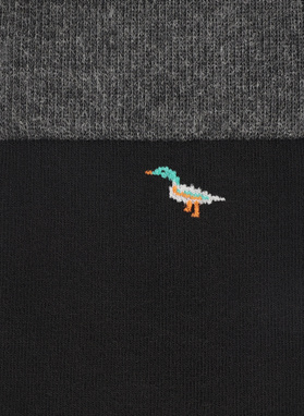 Czarne skarpety w kaczki