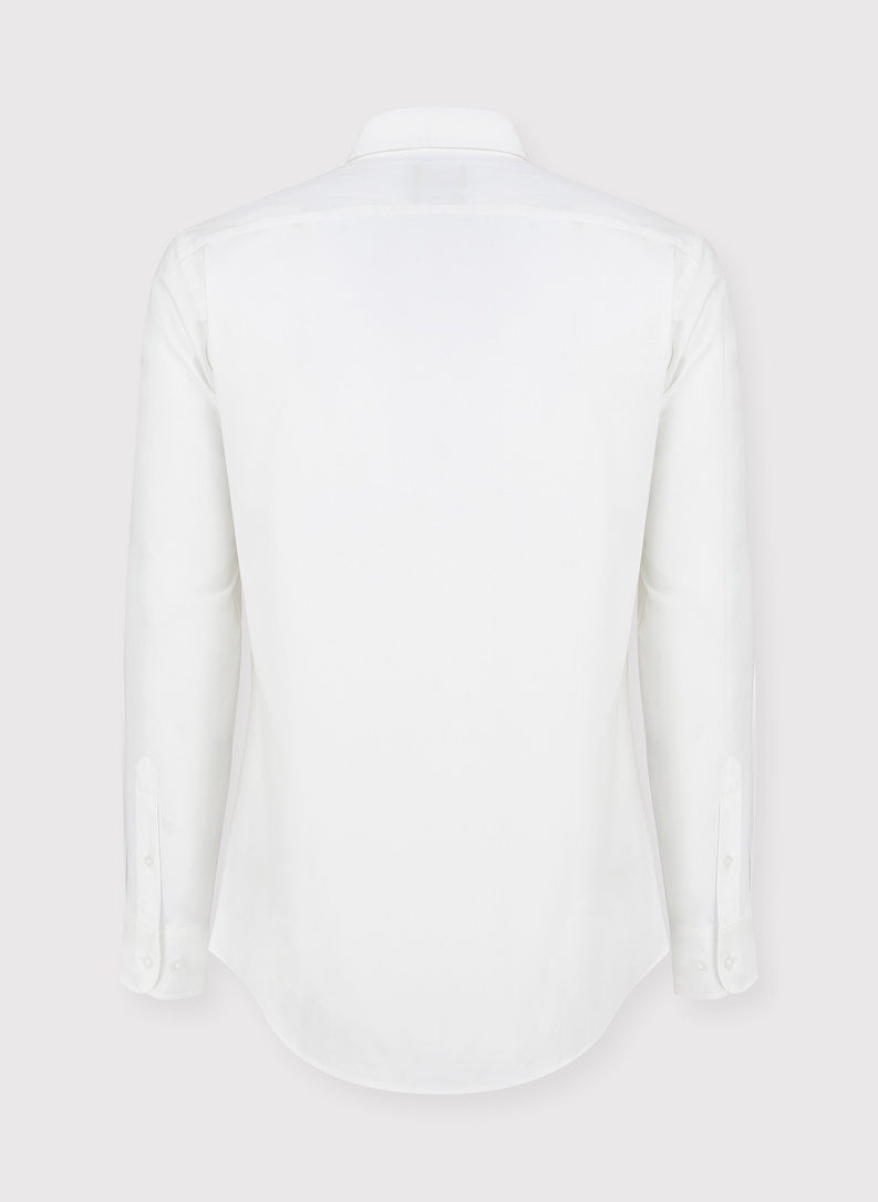 Biała bawełniana koszula męska