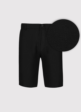 Czarne bermudy męskie z lnu