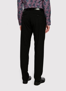 Męskie gładkie czarne spodnie