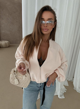 Bluza BOHO z polaru brzoskwiniowa