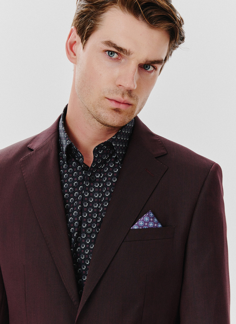 Marynarka garniturowa w kolorze burgundowym