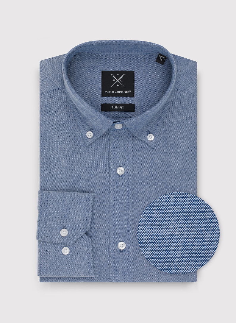 Koszula męska z kołnierzem na guziki