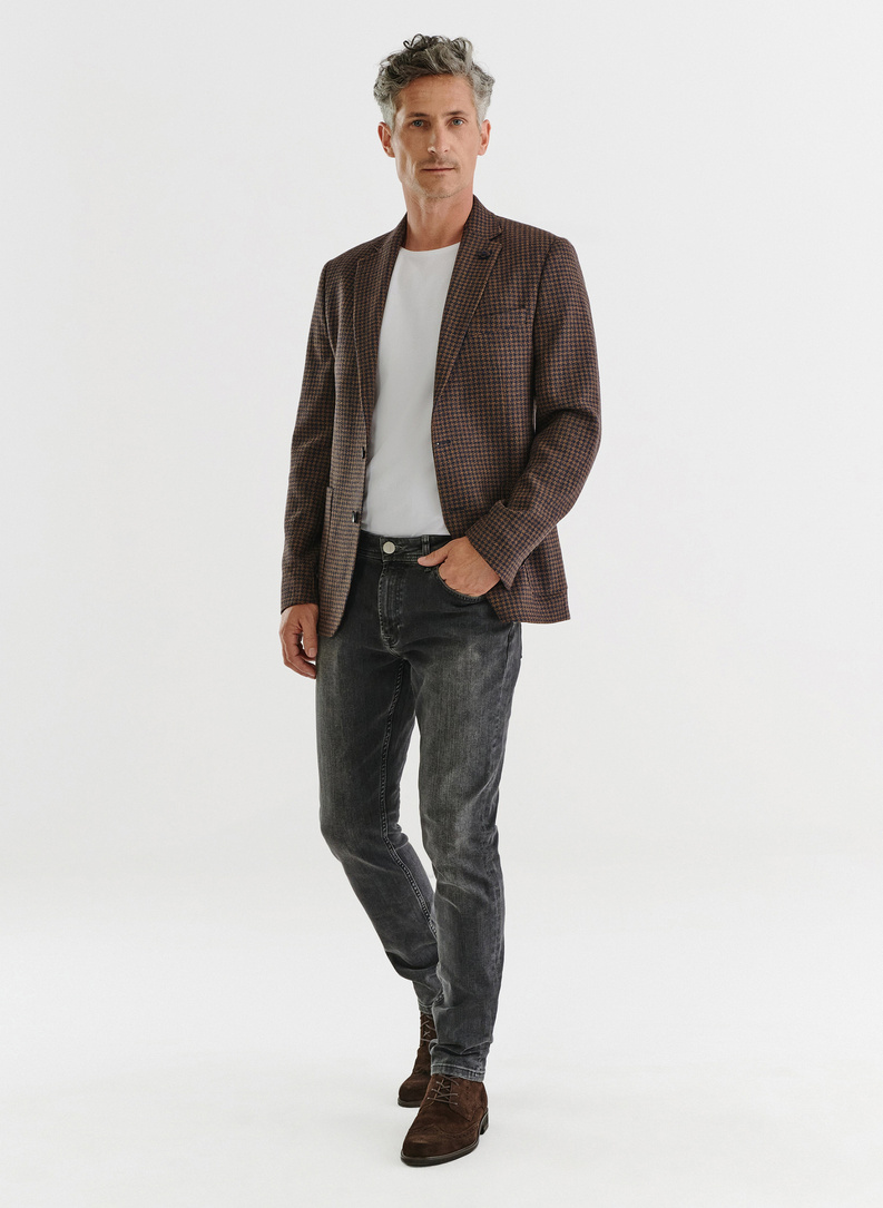 Casualowa marynarka męska w pepitkę 