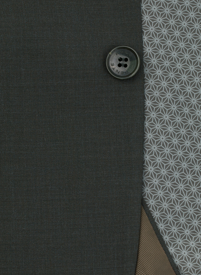 Ciemnozielony garnitur z wełną