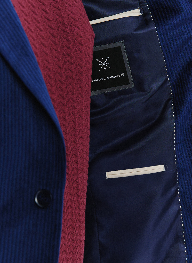 Sztruksowa jednorzędowa marynarka męska